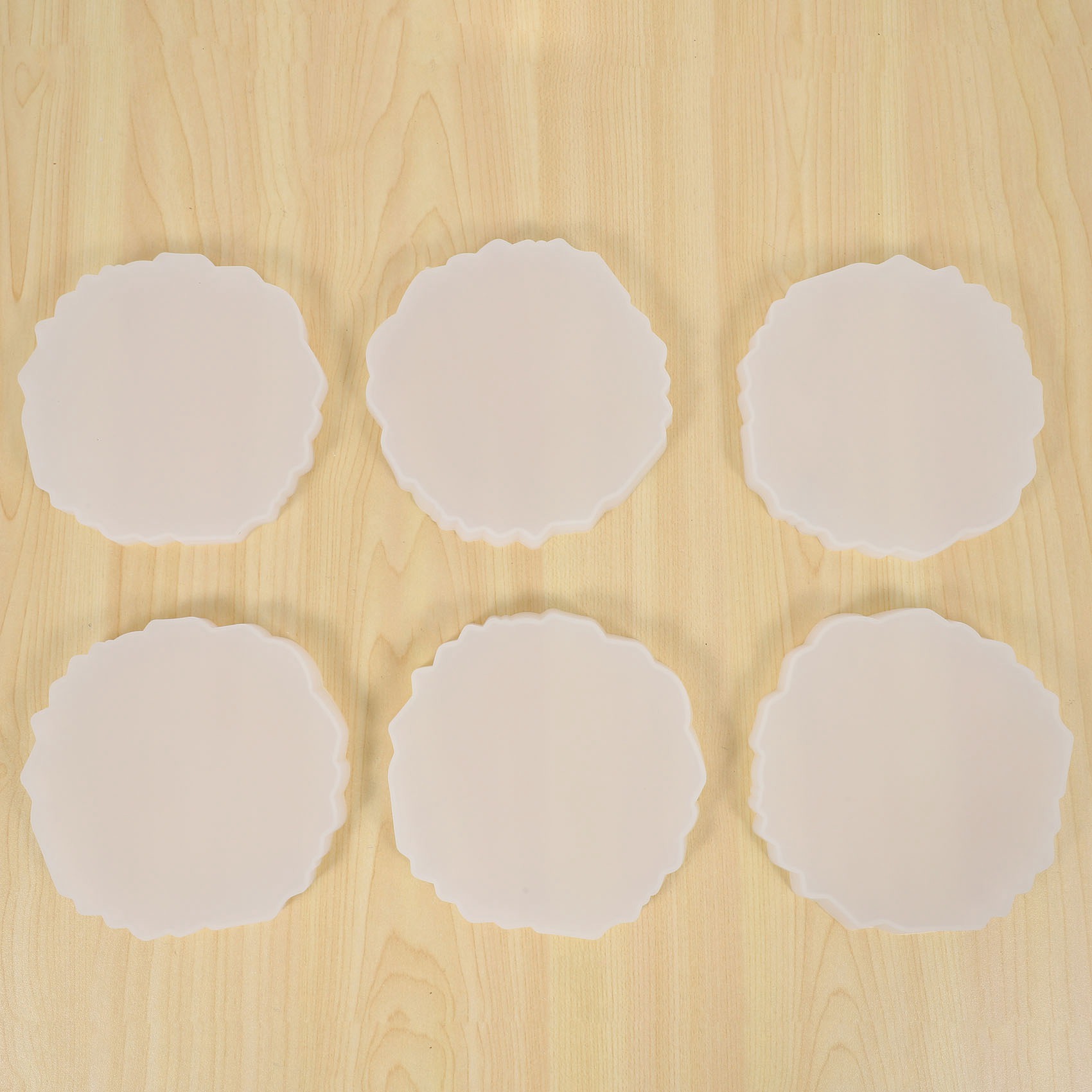 Geode Mold Silicone - A58Z 6-delige hars-onderzettersmal, grote siliconen geodemal,