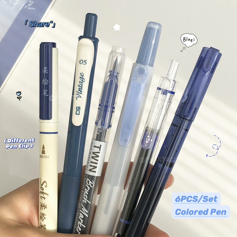 Pentel Pen Energel - 6PCS Gekleurde Kalligrafie Pen Meerdere Types