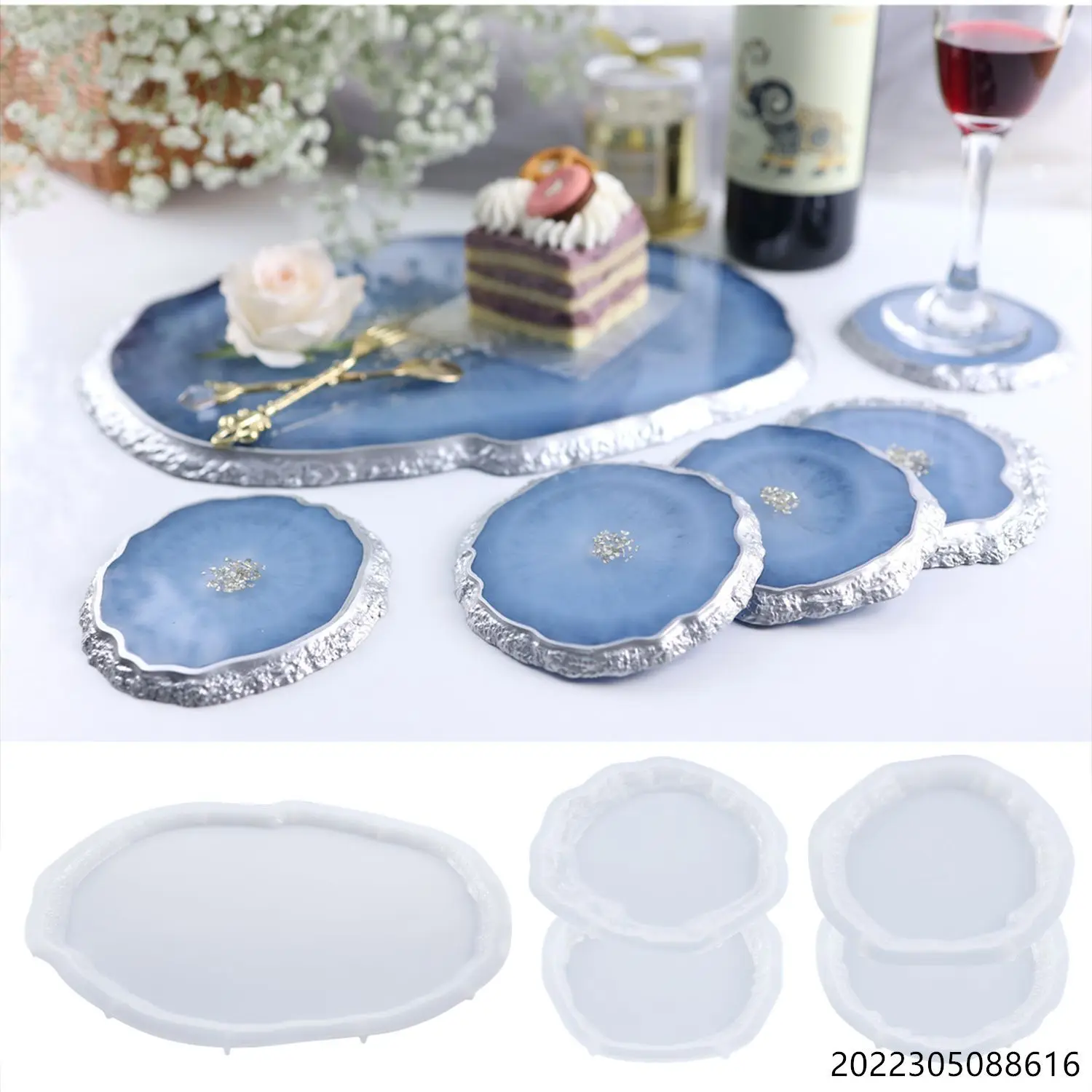 Serving Tray Mold - DIY Kristal Epoxyhars Mal Onregelmatige Lade